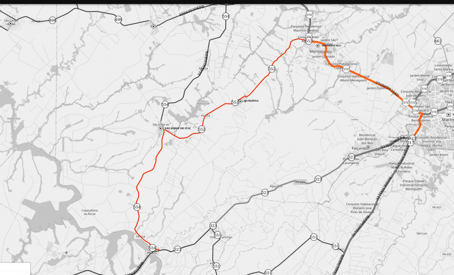 Bloqueio da PR-323 em Água Boa para transporte de vigas - Curitiba, 04/11/2021 - Foto: DER