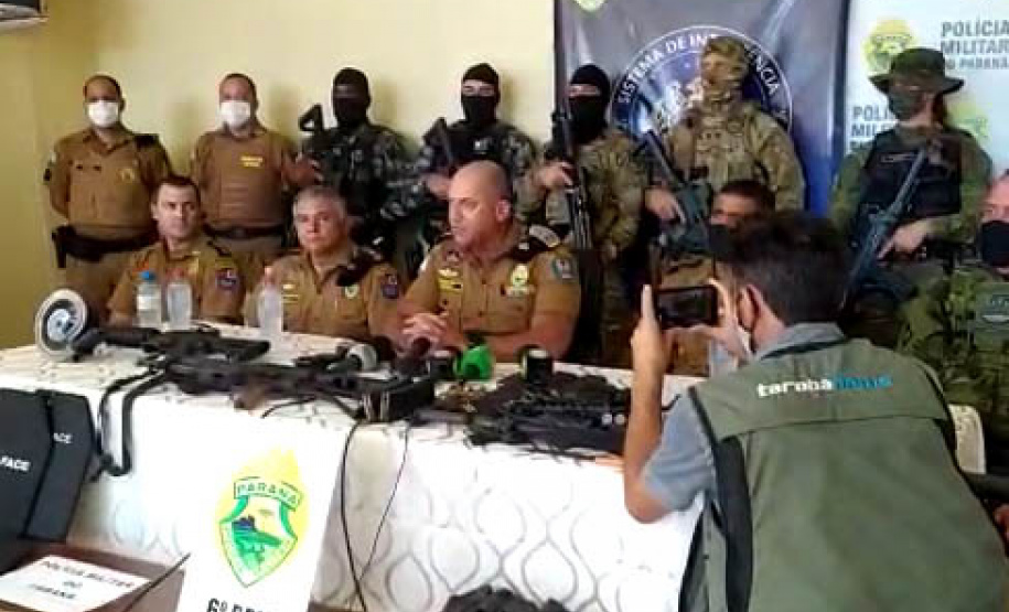 A Polícia Militar frustrou uma tentativa de roubo a duas agências bancárias na cidade de Três Barras do Paraná, no Oeste, na madrugada desta quinta-feira (04). A resposta rápida envolveu uma complexa operação de inteligência que envolveu unidades da região e de Curitiba. - Curitiba, 04/11/2021 - Foto: SESP-PR