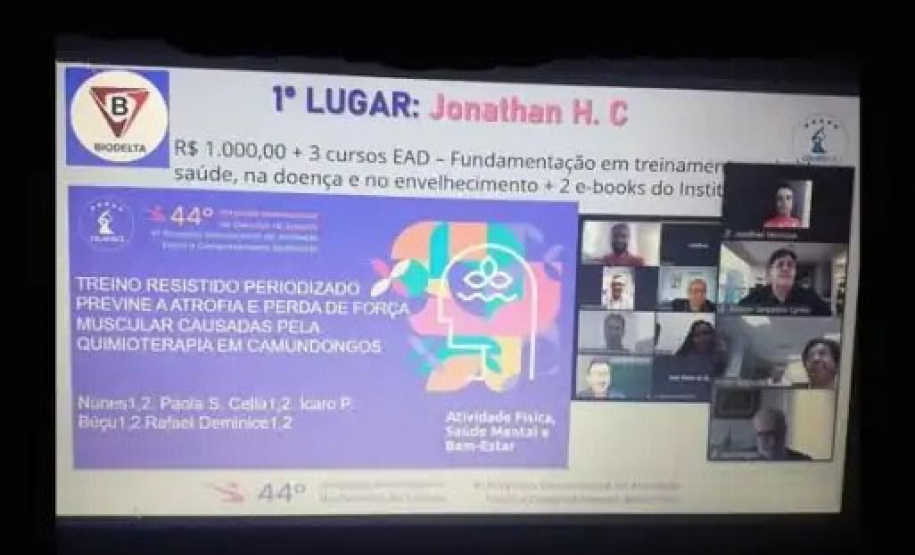 Mestrando da UEL Jonathan Henrique Carvalho Nunes: 1º lugar rendeu prêmio no valor de mil reais e cursos EAD - Londrina, 05/11/201 - Foto: Arquivo pessoal