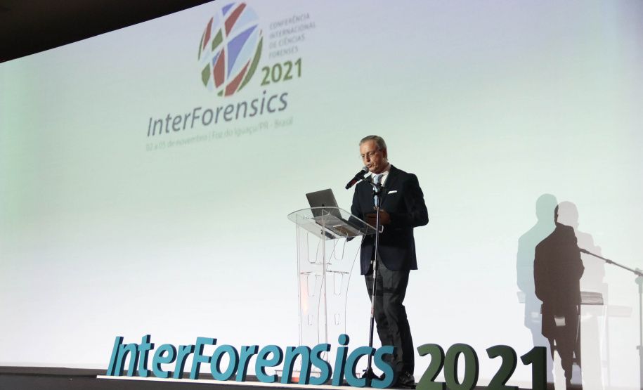 Especialistas nacionais e internacionais fomentam técnicas e o uso da tecnologia para a ciência forense na InterForensics 2021 - Foz do Iguaçu, 05/11/2021 - Foto: SESP-PR