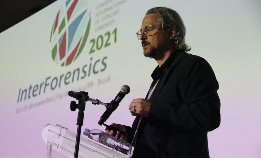 Especialistas nacionais e internacionais fomentam técnicas e o uso da tecnologia para a ciência forense na InterForensics 2021 - Foz do Iguaçu, 05/11/2021 - Foto: SESP-PR