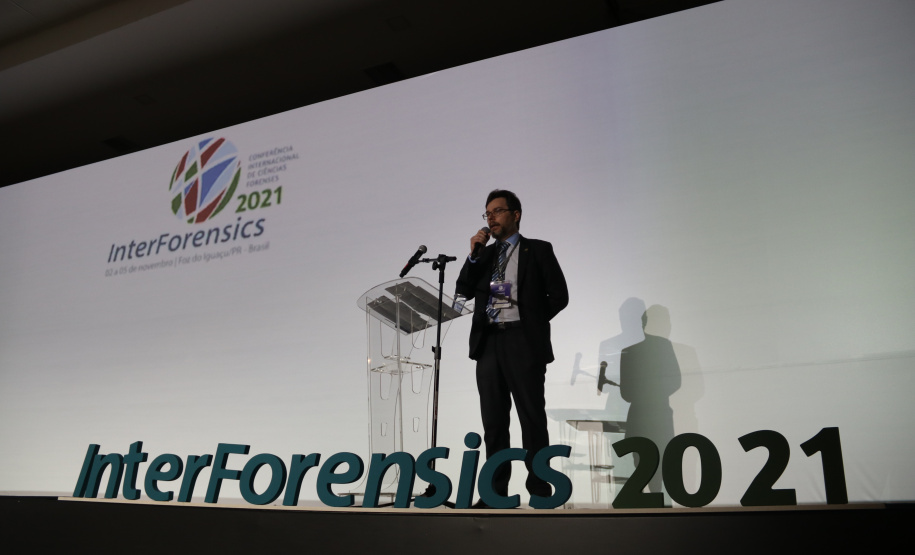 Especialistas nacionais e internacionais fomentam técnicas e o uso da tecnologia para a ciência forense na InterForensics 2021 - Foz do Iguaçu, 05/11/2021 - Foto: SESP-PR