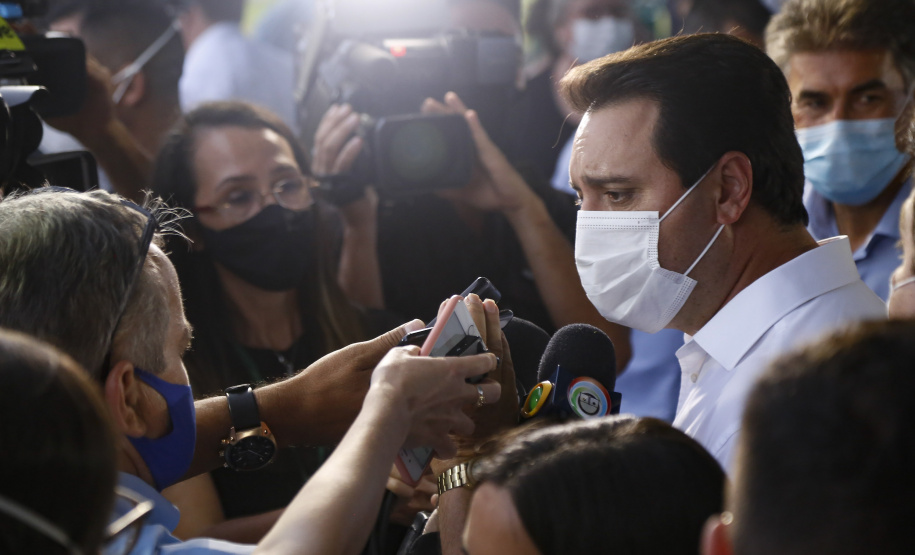 Governador Carlos Massa Ratinho Junior anuncia obras para tornar Cascavel a primeira cidade do Paraná com 100% de saneamento
Foto Gilson Abreu/AEN