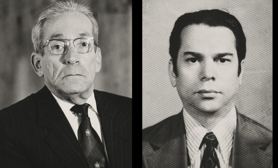 À esquerda, Cal Garcia, 1º reitor da UEM; à direita, Pinheiro, 1º vice-reitor .Foto: UEM